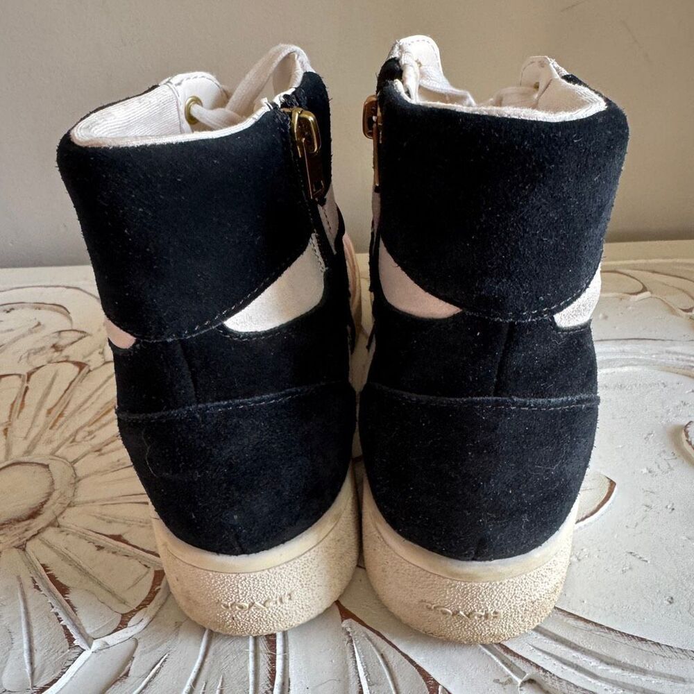 Coach women’s C220 Wedge Sneakers pin black suede size 9.5 - Picture 5 of 9